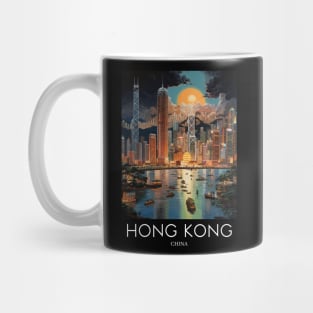 A Pop Art Travel Print of Hong Kong - China Mug